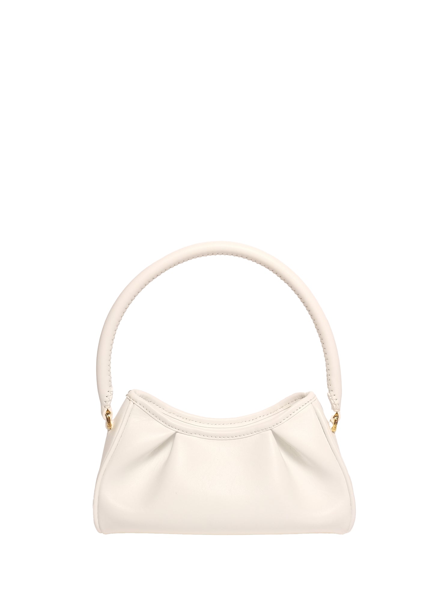 Small Dimple Leather White