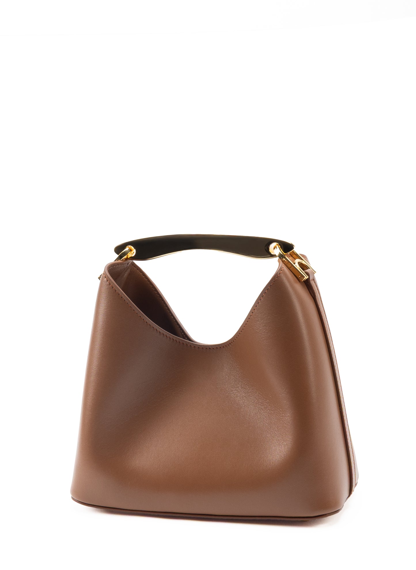 Petit Boomerang Cuir Cognac