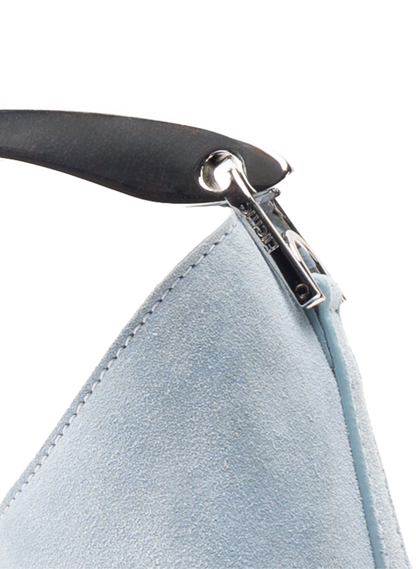 Small Boomerang Suede Light Blue - Silver