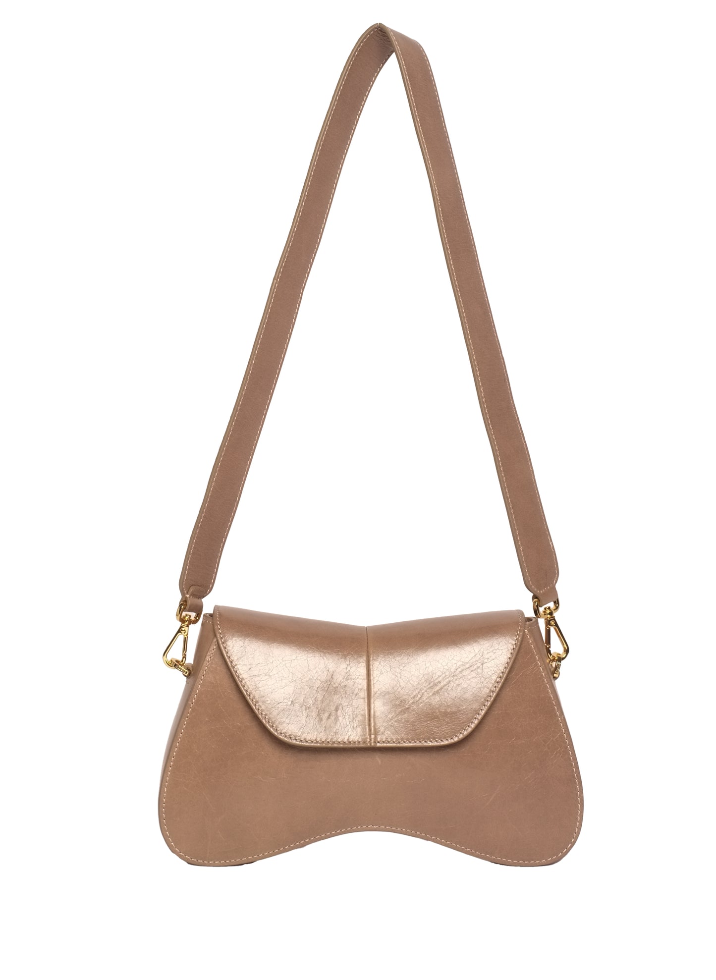 Space Crinkled Leather Taupe