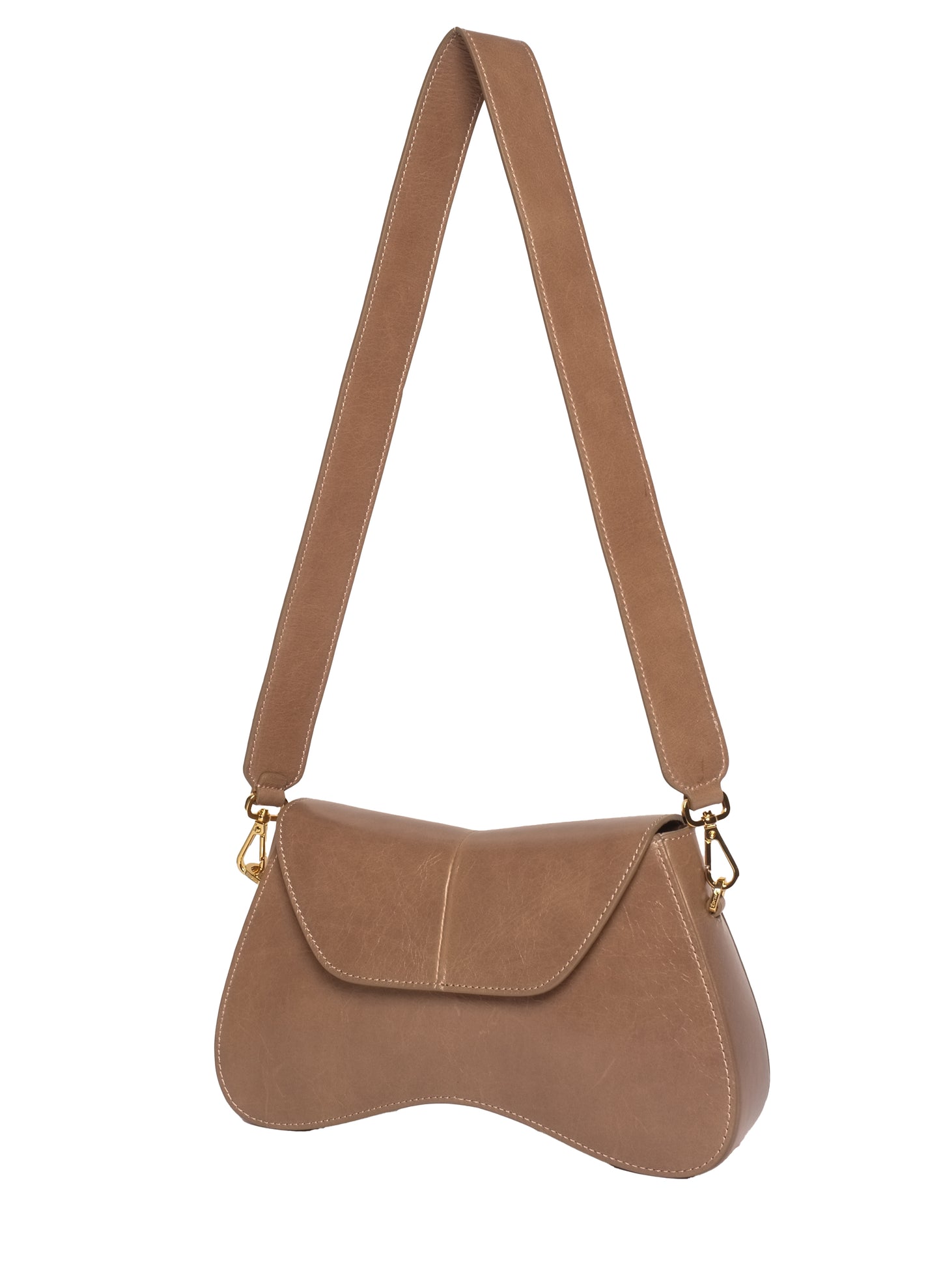 Space Crinkled Leather Taupe