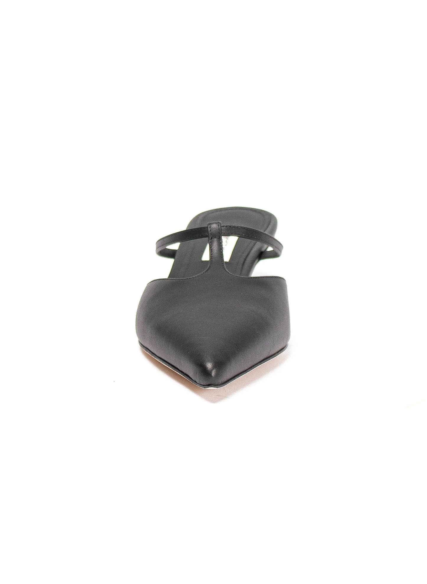 T-Strap Mule Leather Black