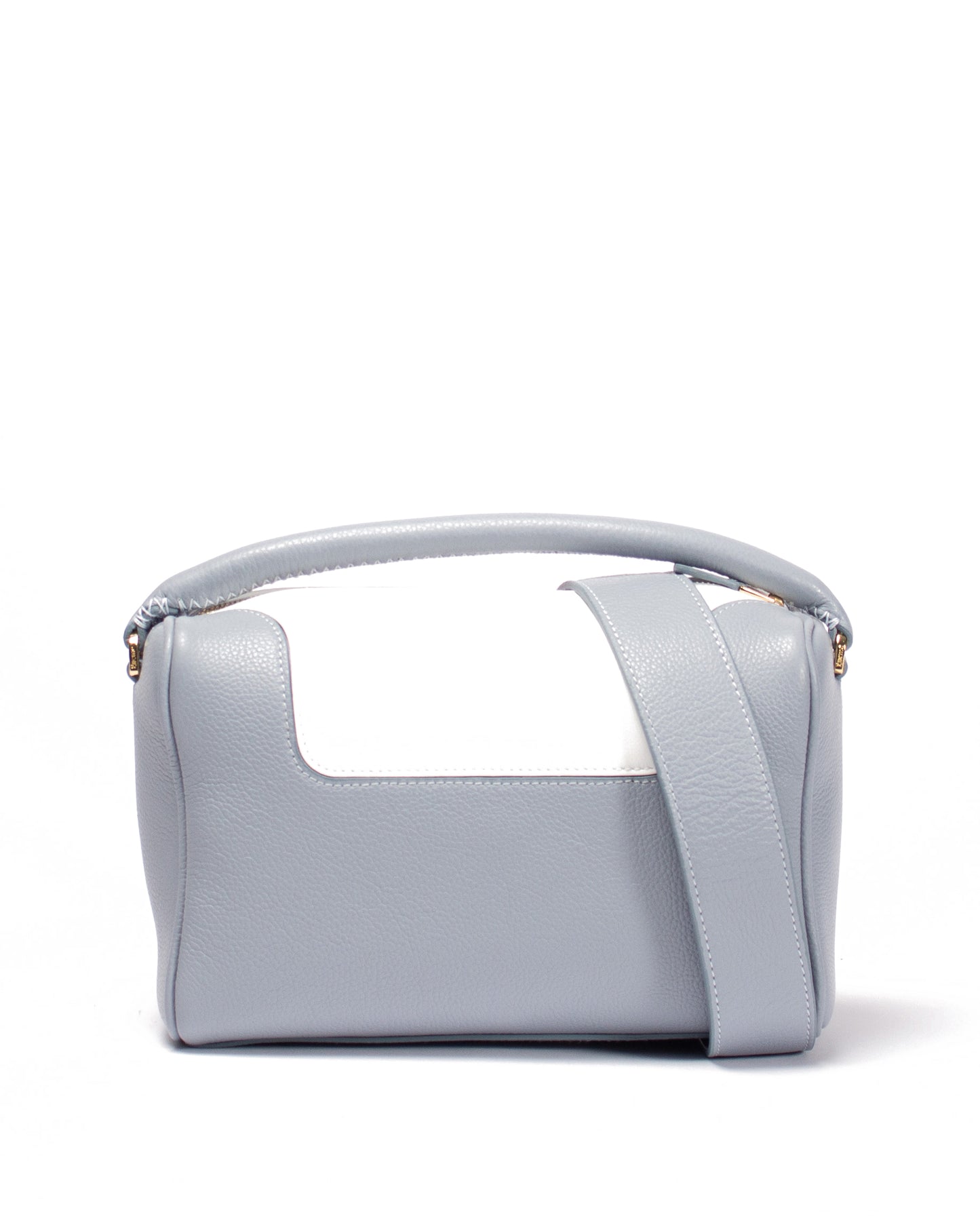 Treasure Pebbled Leather Grey Blue/White