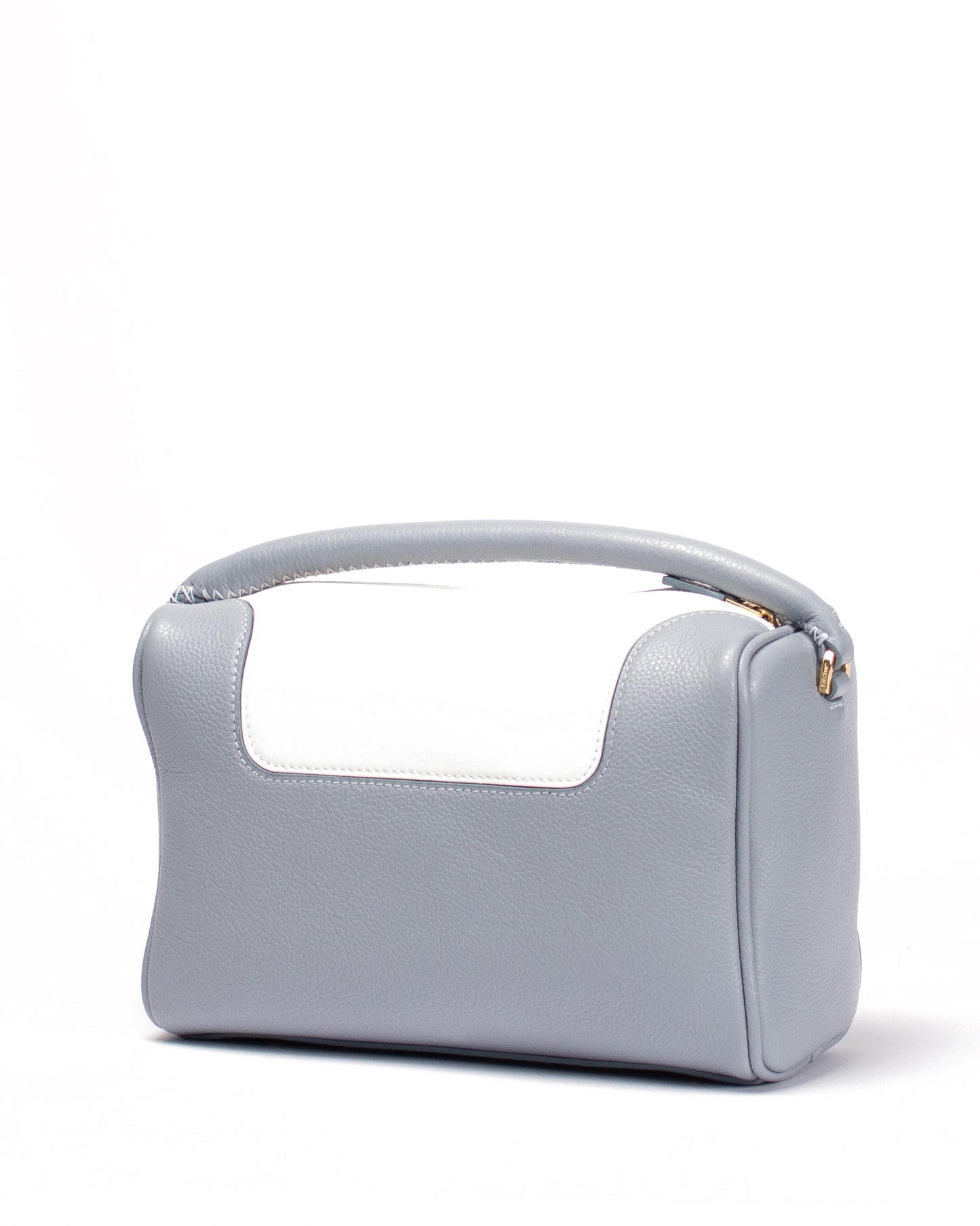 Treasure Pebbled Leather Grey Blue/White