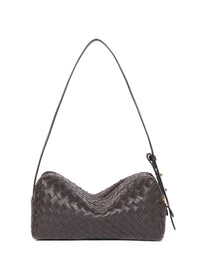 Trousse Woven Leather Dark Brown