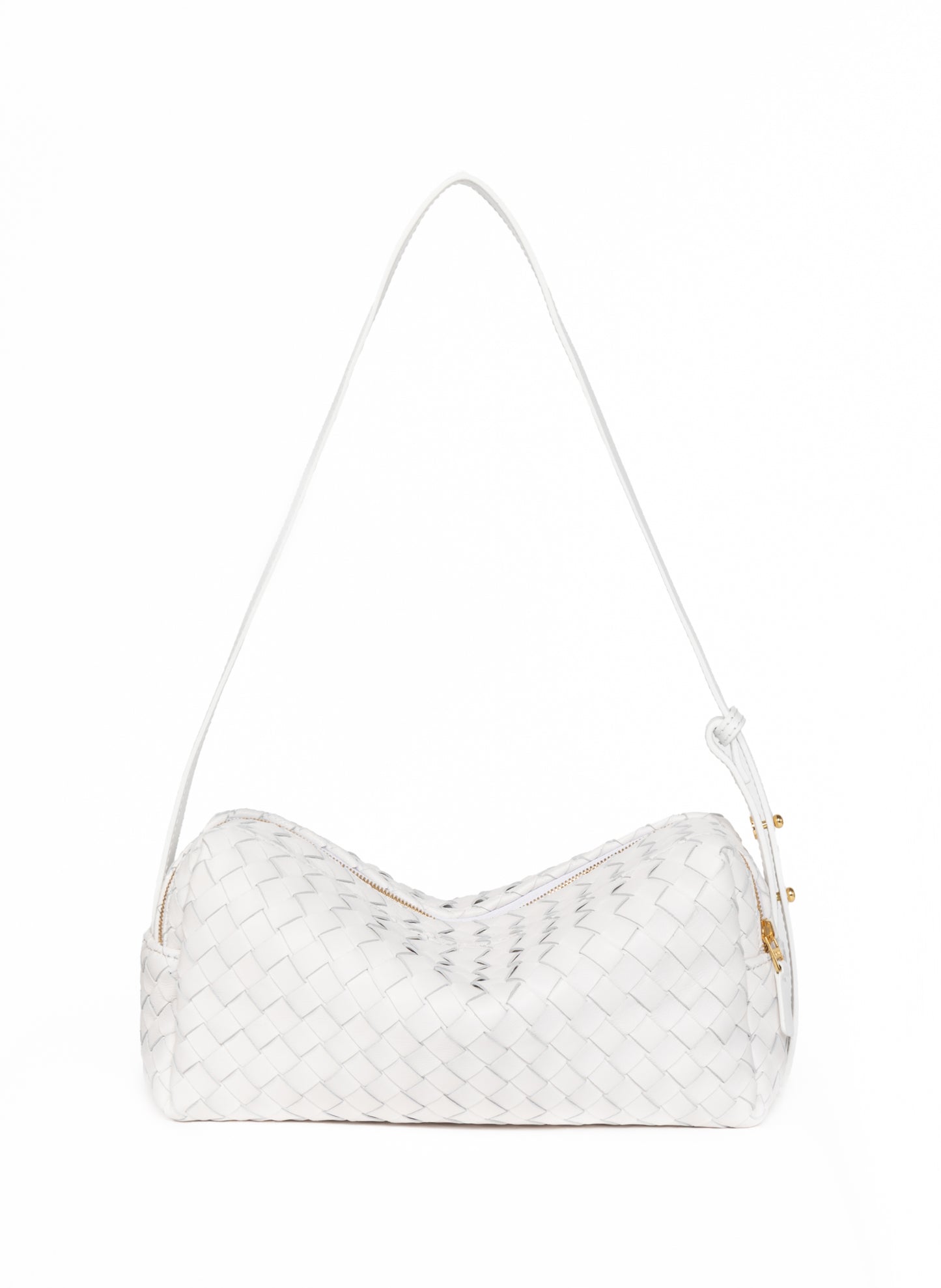 Trousse Cuir tressé blanc