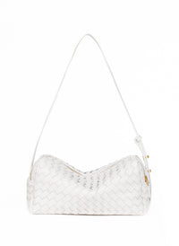 Trousse Woven Leather White