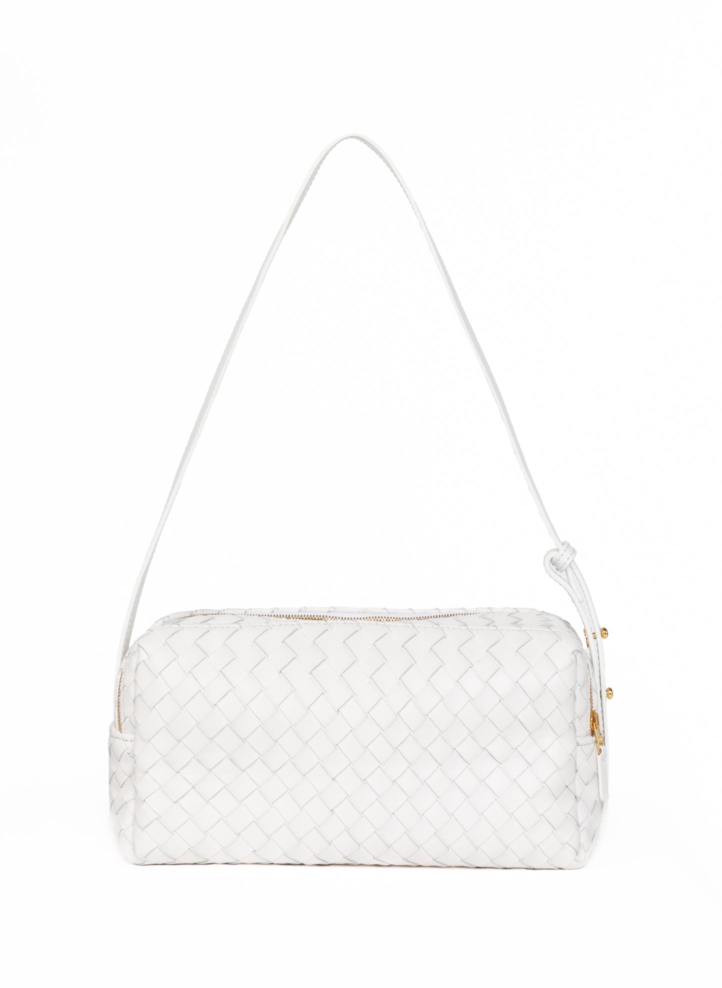 Trousse Cuir tressé blanc