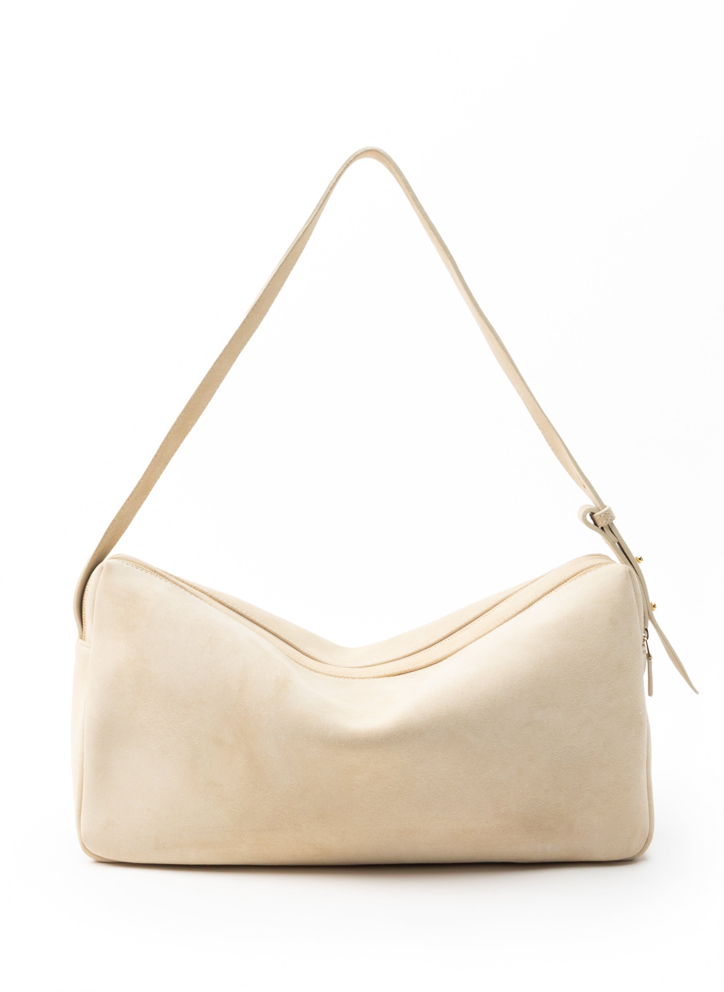 人型サンドバッグ ベージュ Trousse スエード サンド - トレンドワークバッグ -Elleme