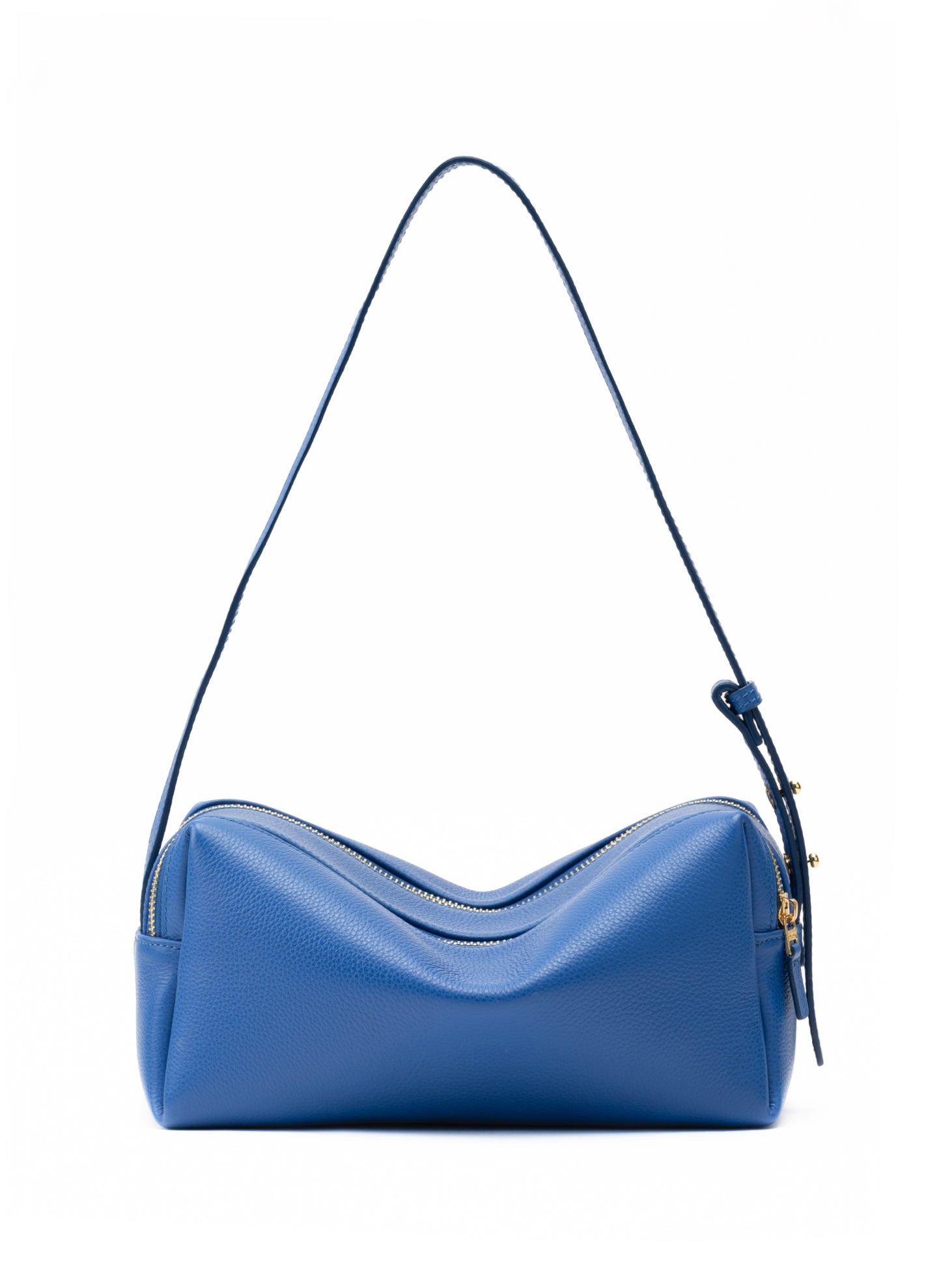 Trousse Cuir grainé bleu azur