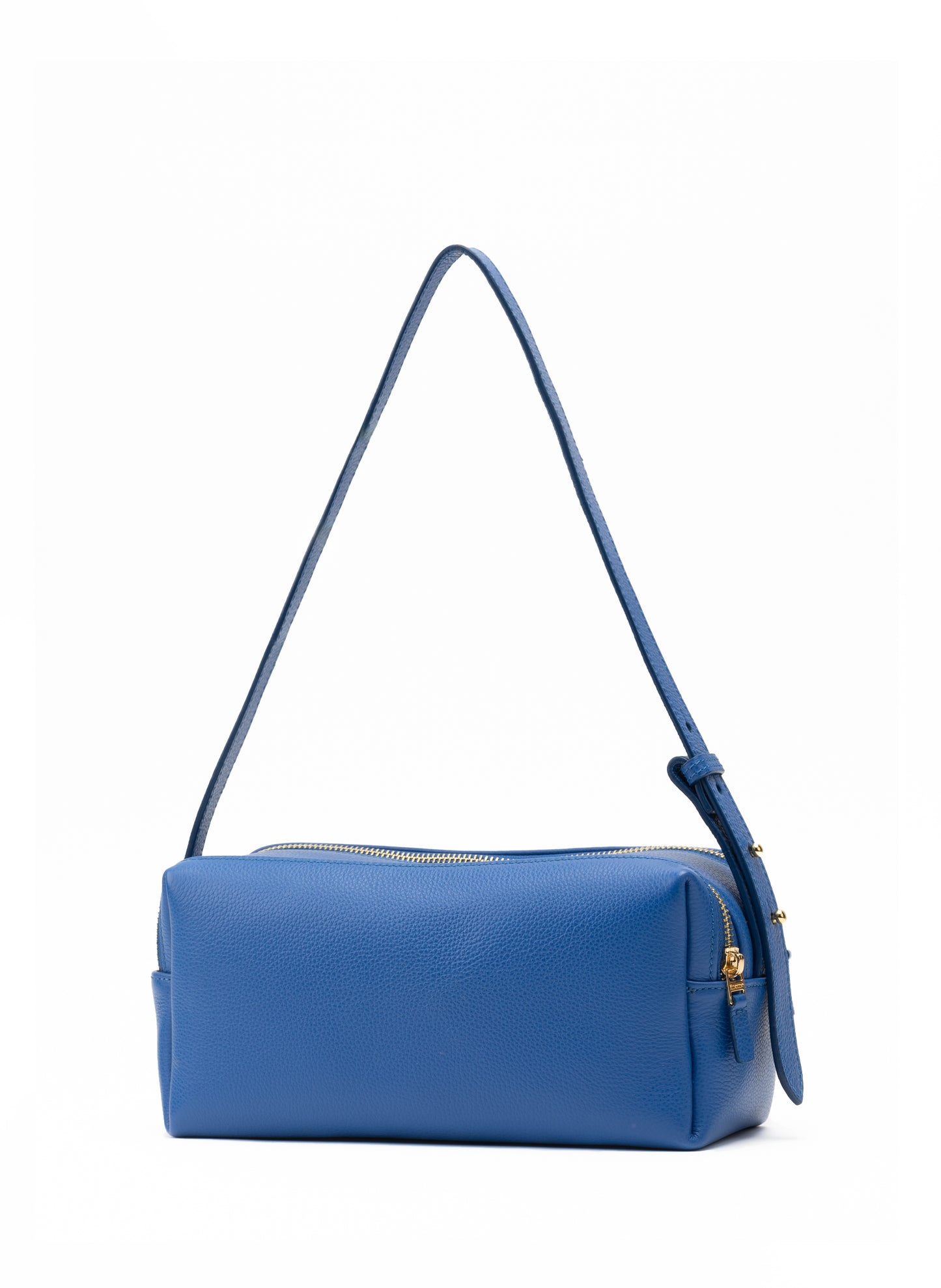 Trousse Cuir grainé bleu azur