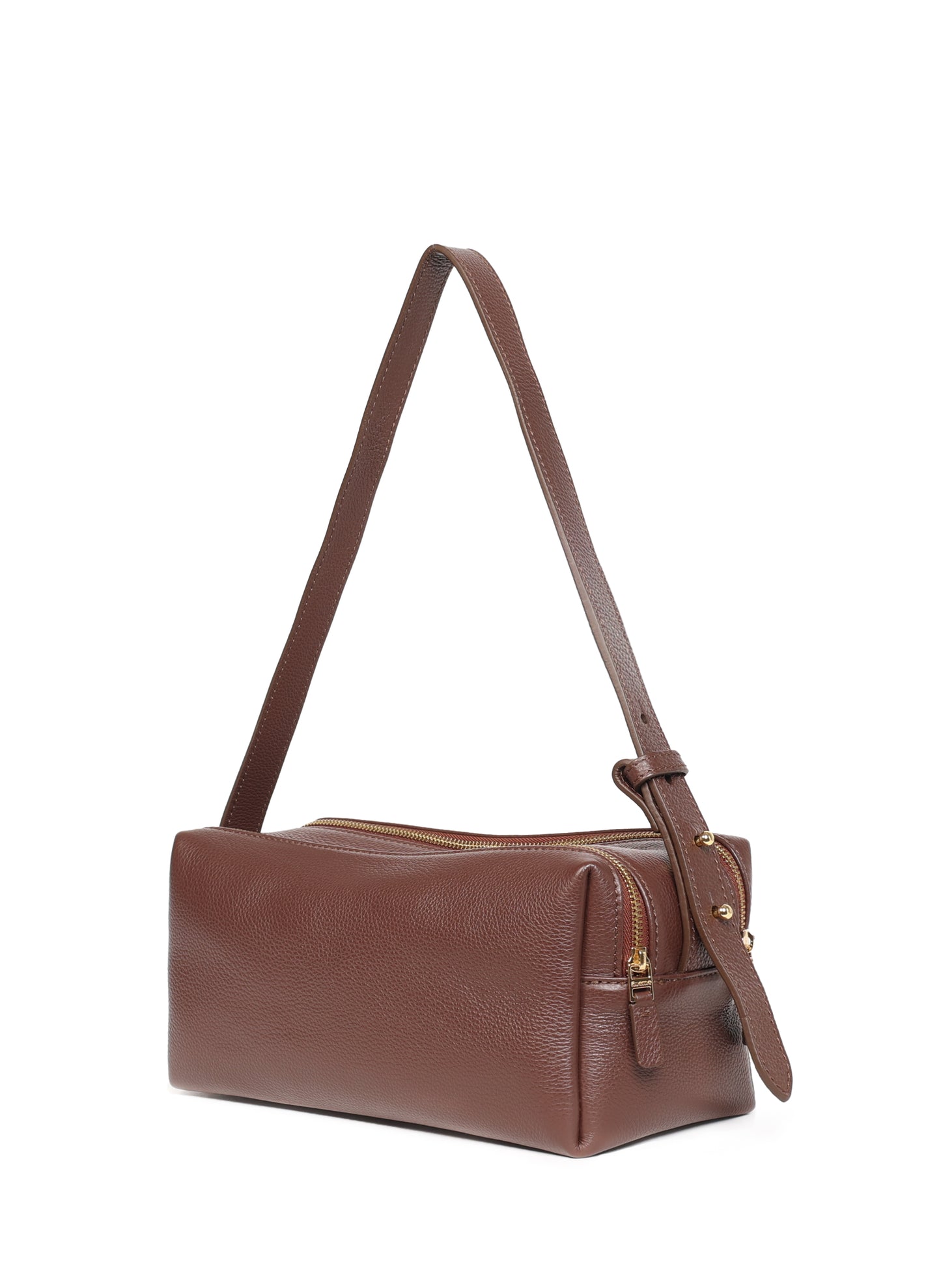 Trousse Cuir grainé marron foncé