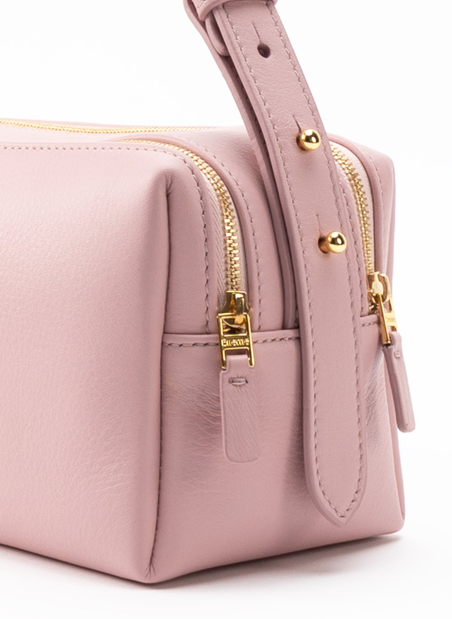 Trousse Cuir grainé rose