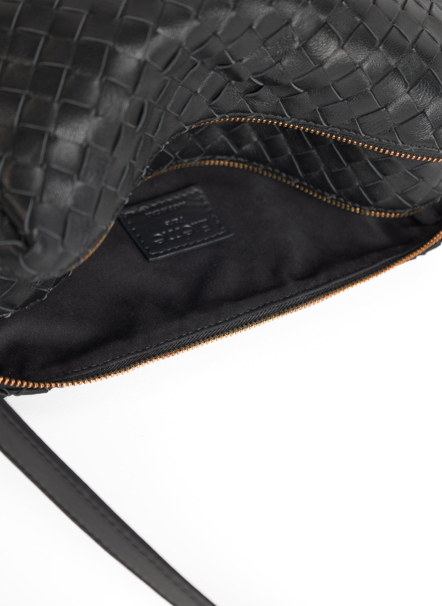 Trousse Cuir tressé noir