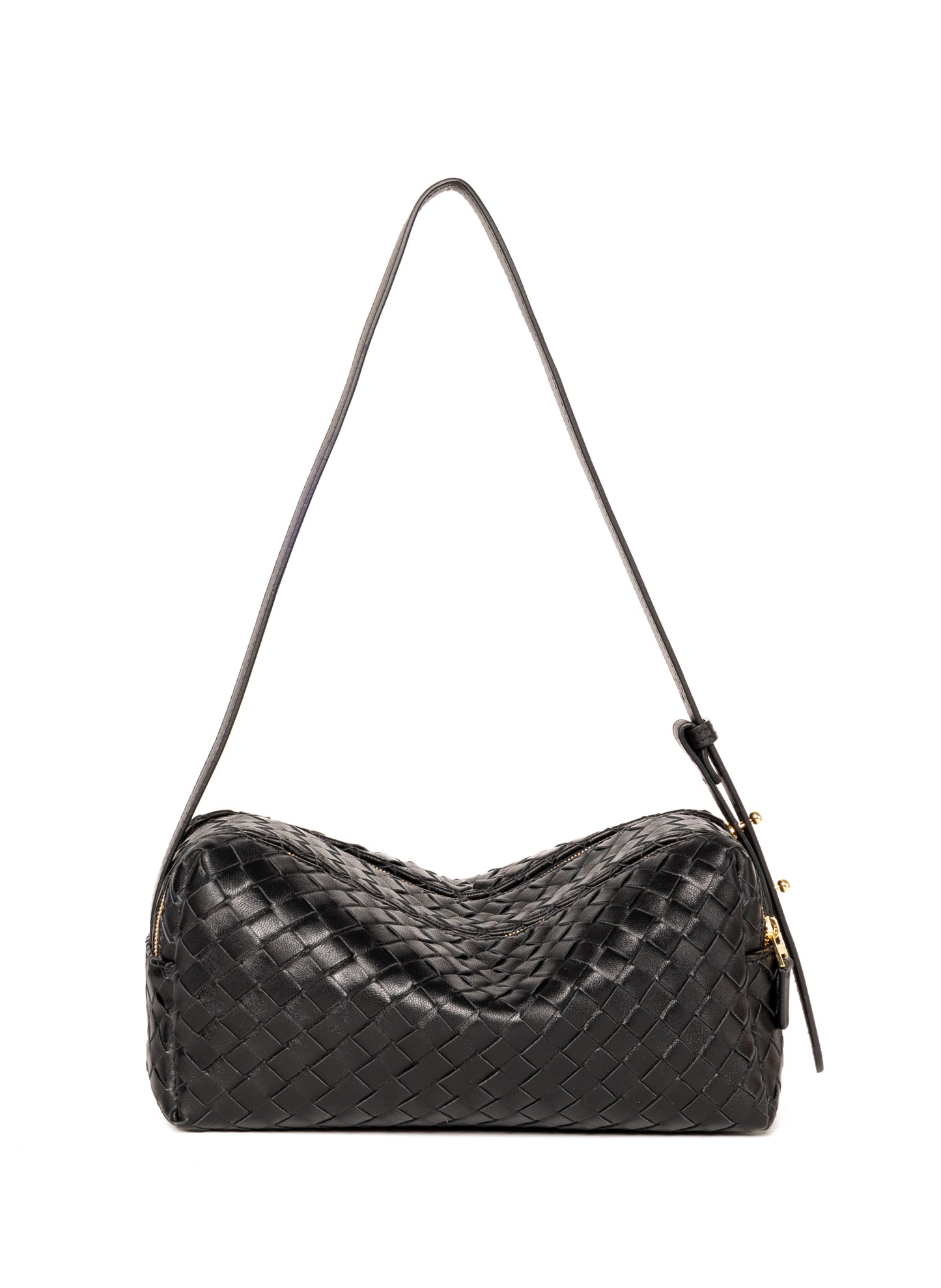 Trousse Cuir tressé noir