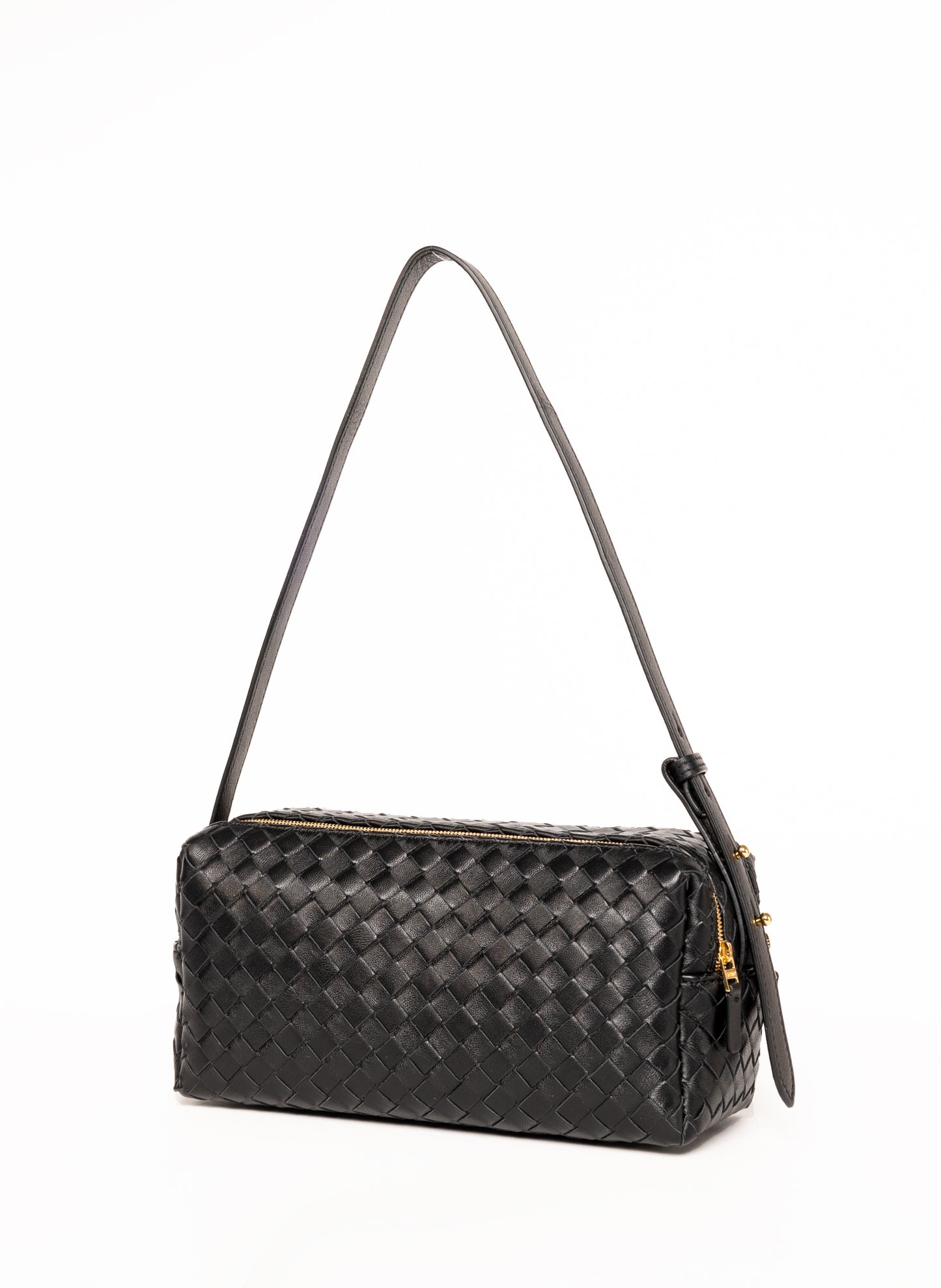Trousse Cuir tressé noir
