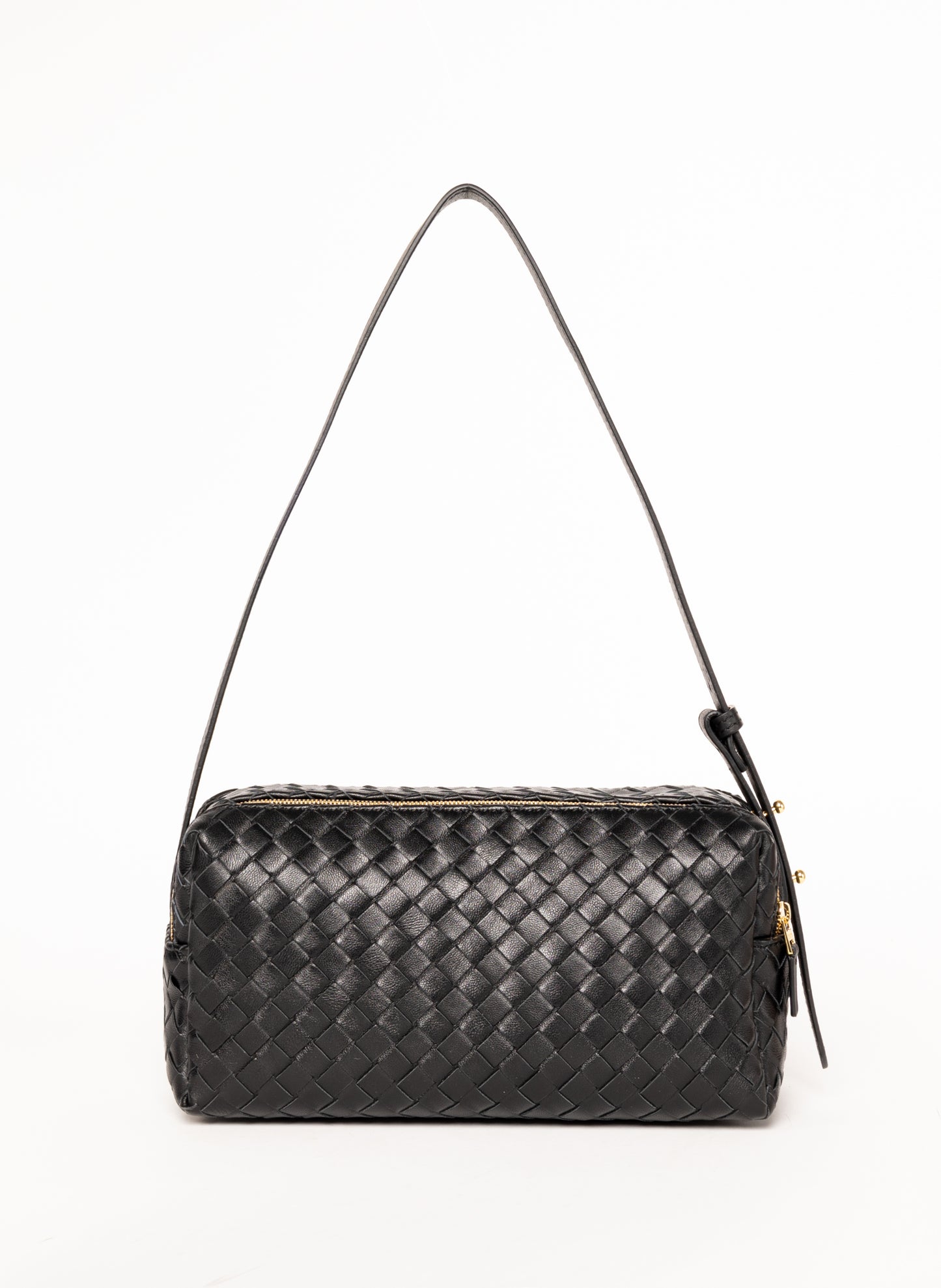 Trousse Gewebtes Leder Schwarz