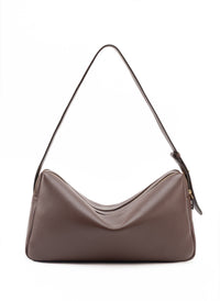Trousse ラージ ペブルド レザー ダークブラウン