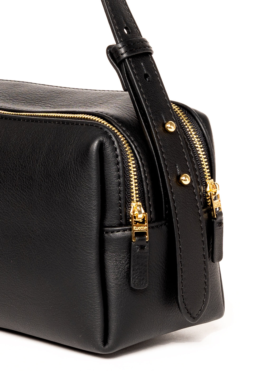 Trousse en cuir marbré Noir