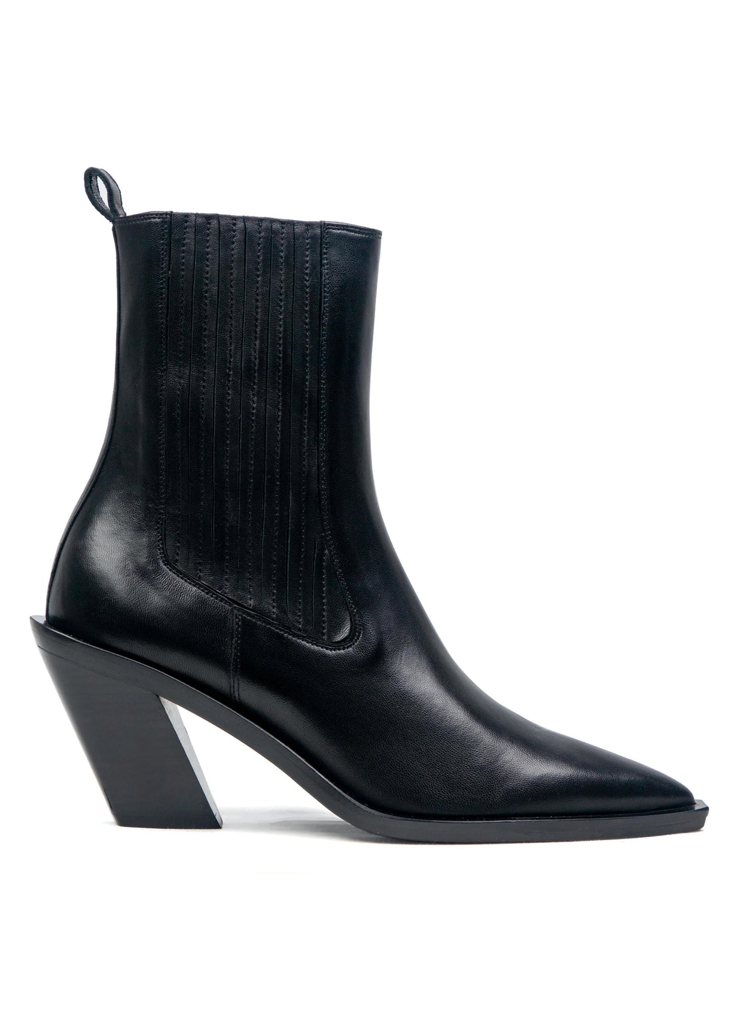 Éclair Boots Elastic Leather Black