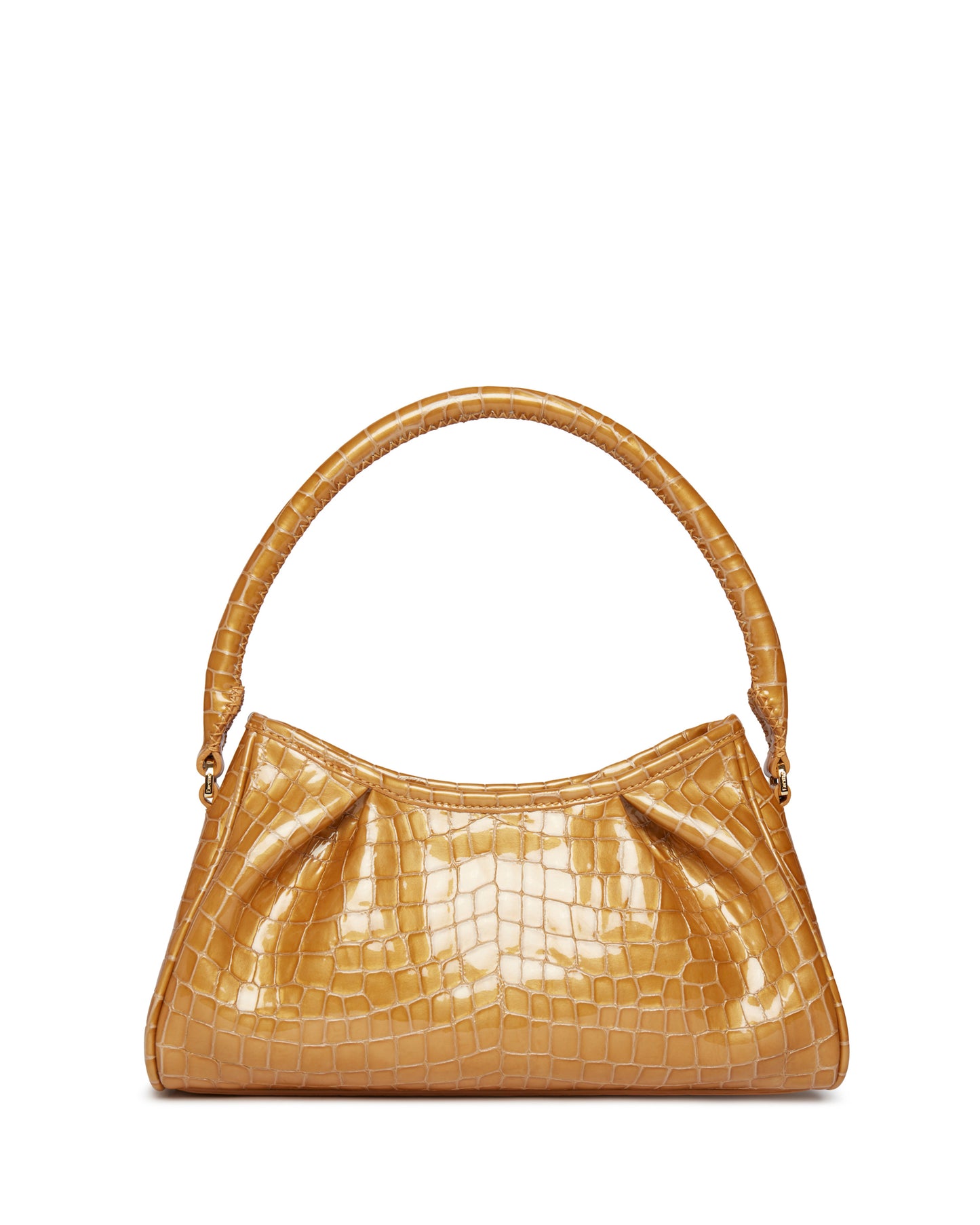 Dimple Croco-Print Pearl Leather Sand