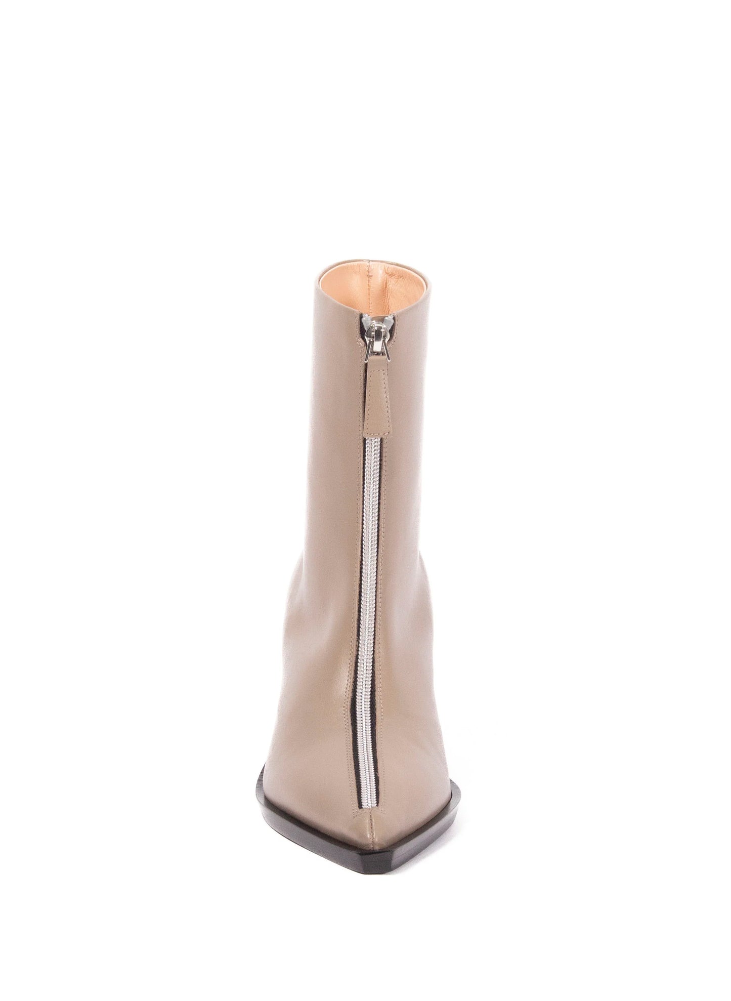 Éclair Zipper Boots Leather Taupe