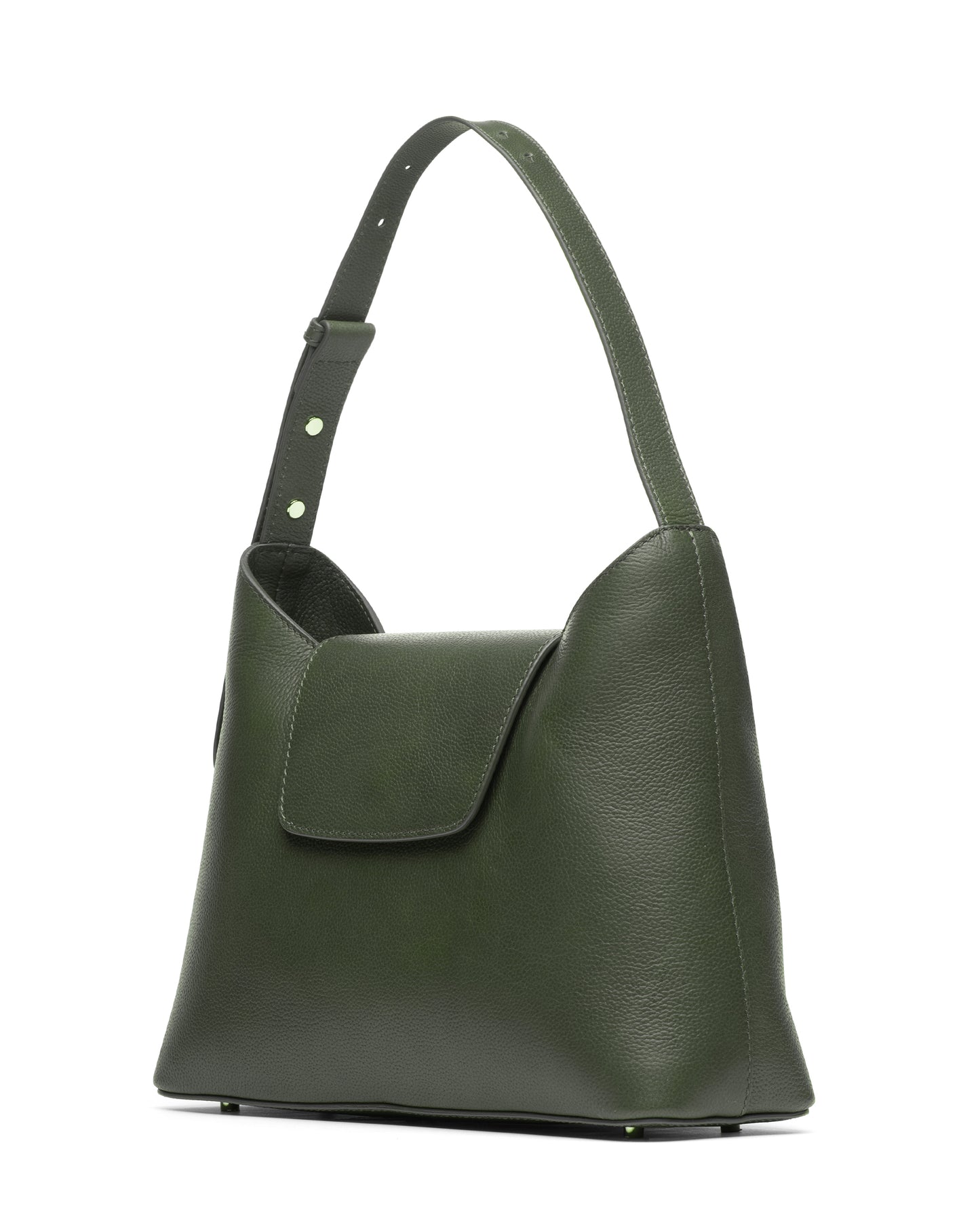 Kitten Pebbled Leather Military Green