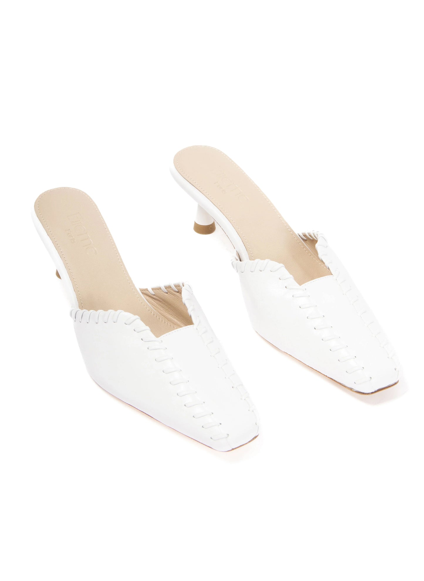 Mules Stitch White