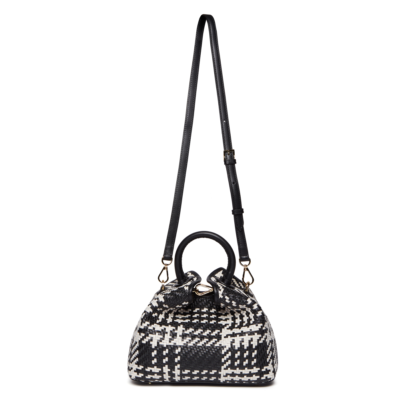 Baozi Woven Leather Black/White