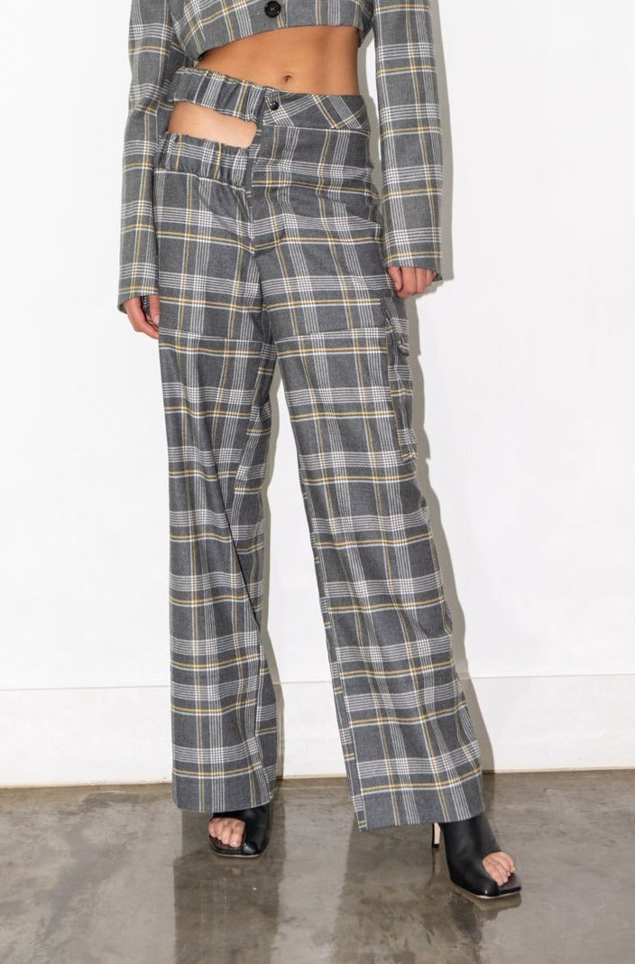 Baggy on sale checked trousers