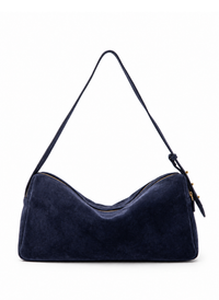 Trousse Large Suede Midnight Blue