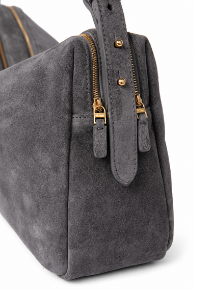 Trousse Large Suede Grey