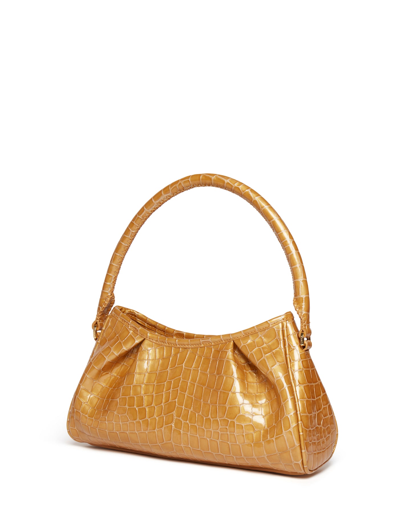 Dimple Croco-Print Pearl Leather Sand