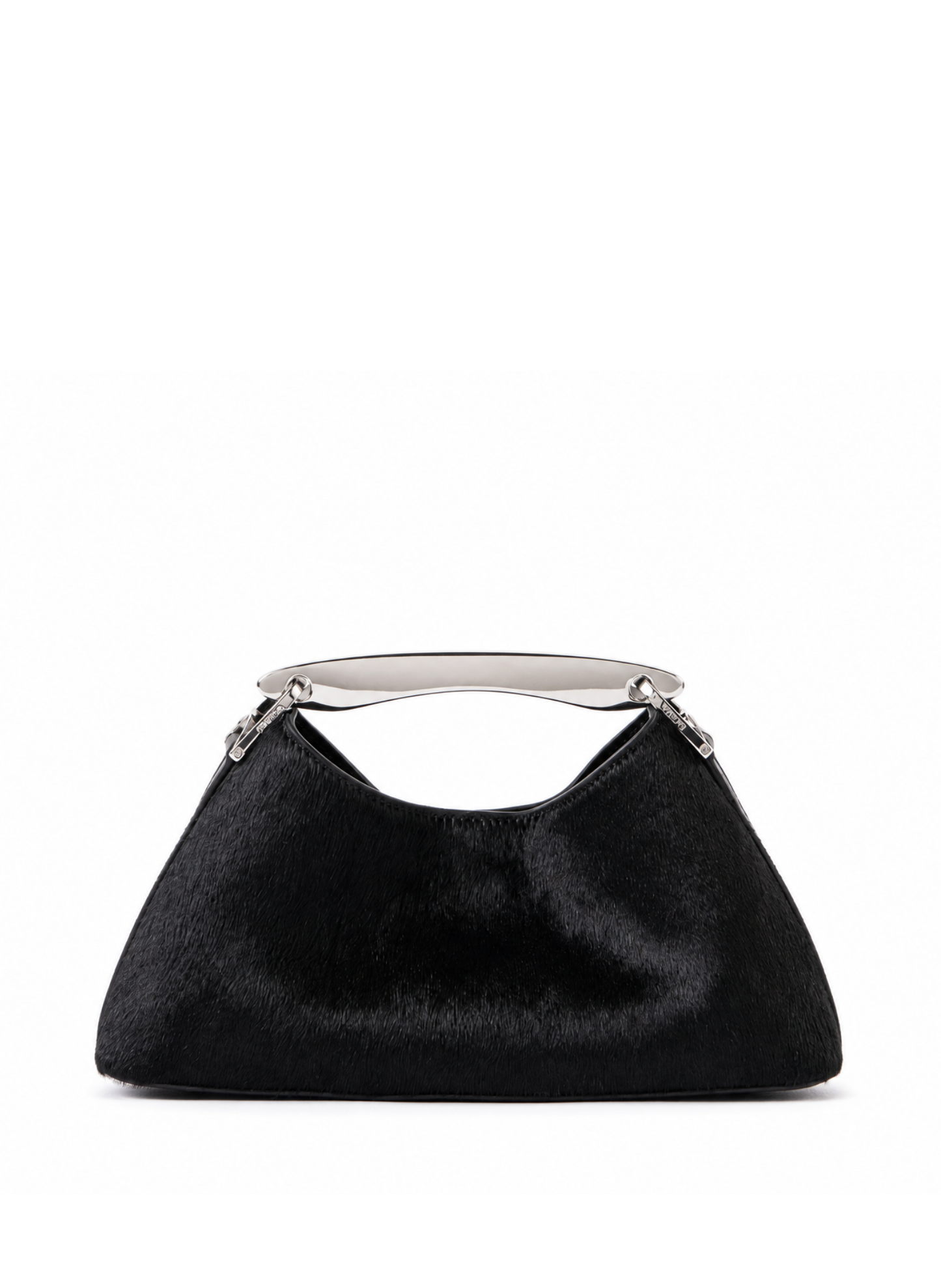 Mini Boomerang Calf Leather Black - Silver