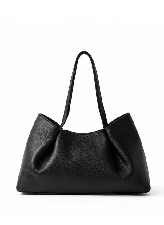 Dimple Tote Medium Pebbled Leather Black