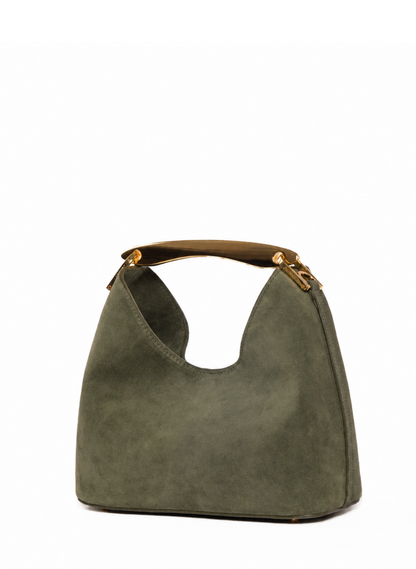 Small Boomerang Suede Khaki