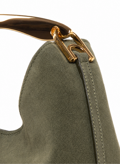 Small Boomerang Suede Khaki