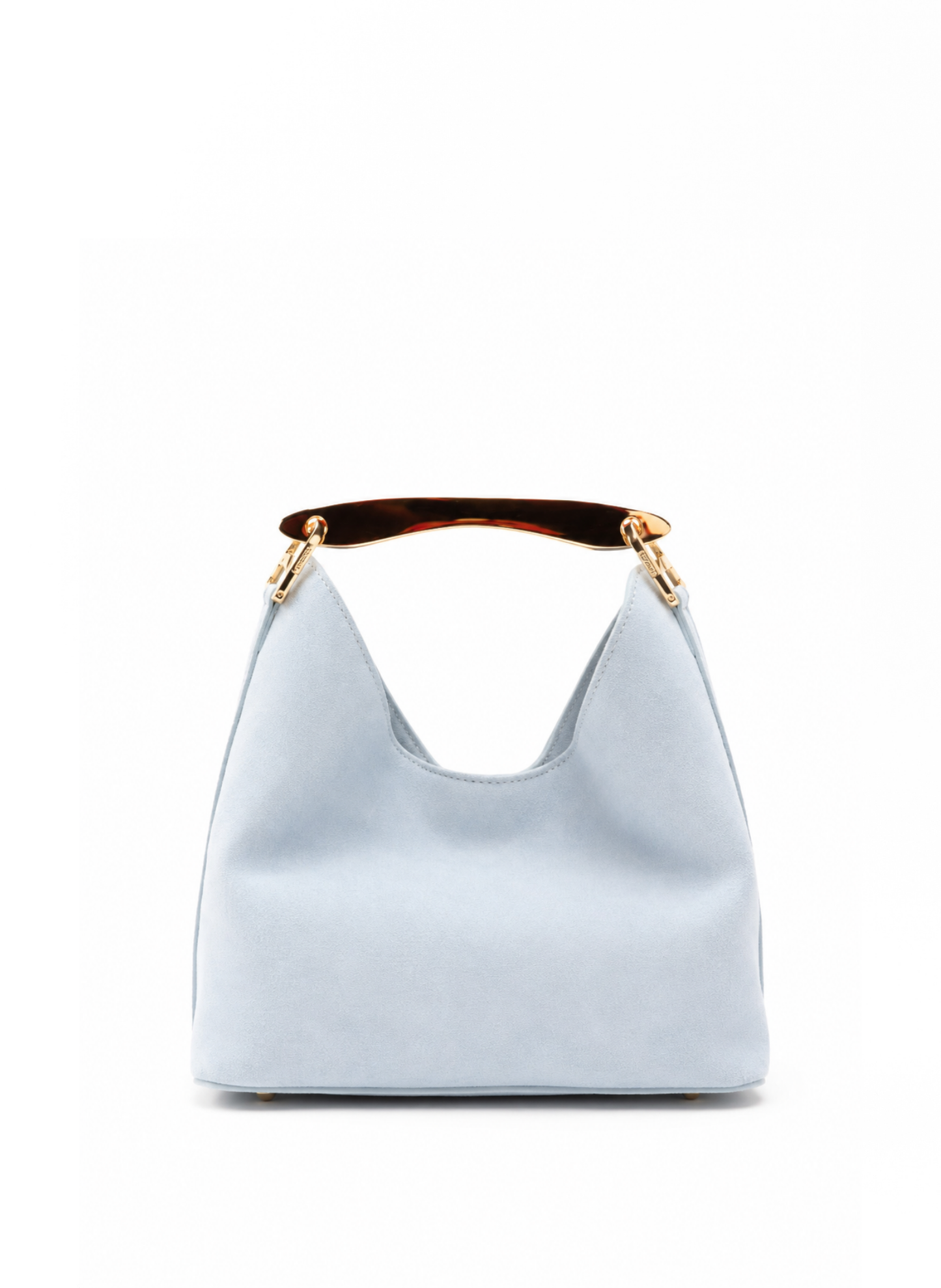 Small Boomerang Suede Light Blue - Gold