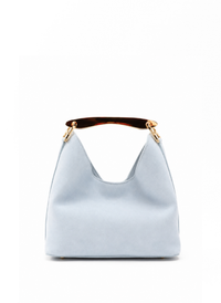 Small Boomerang Suede Light Blue - Gold
