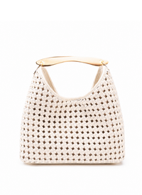Boomerang Woven Leather Ivory