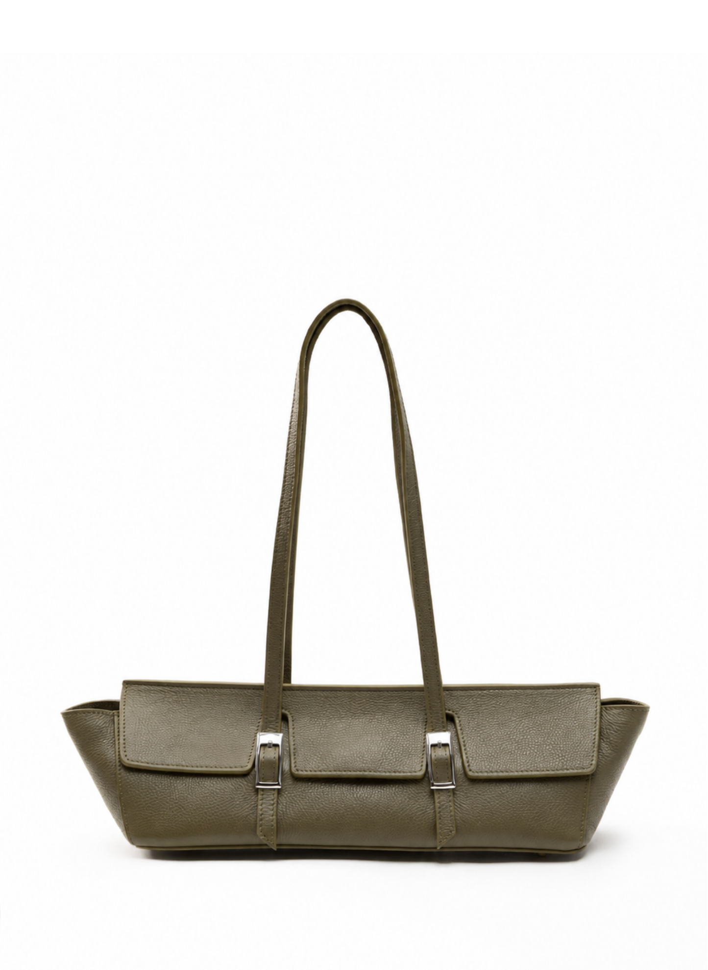 Le Bateau Pebbled Leather Khaki - Silver