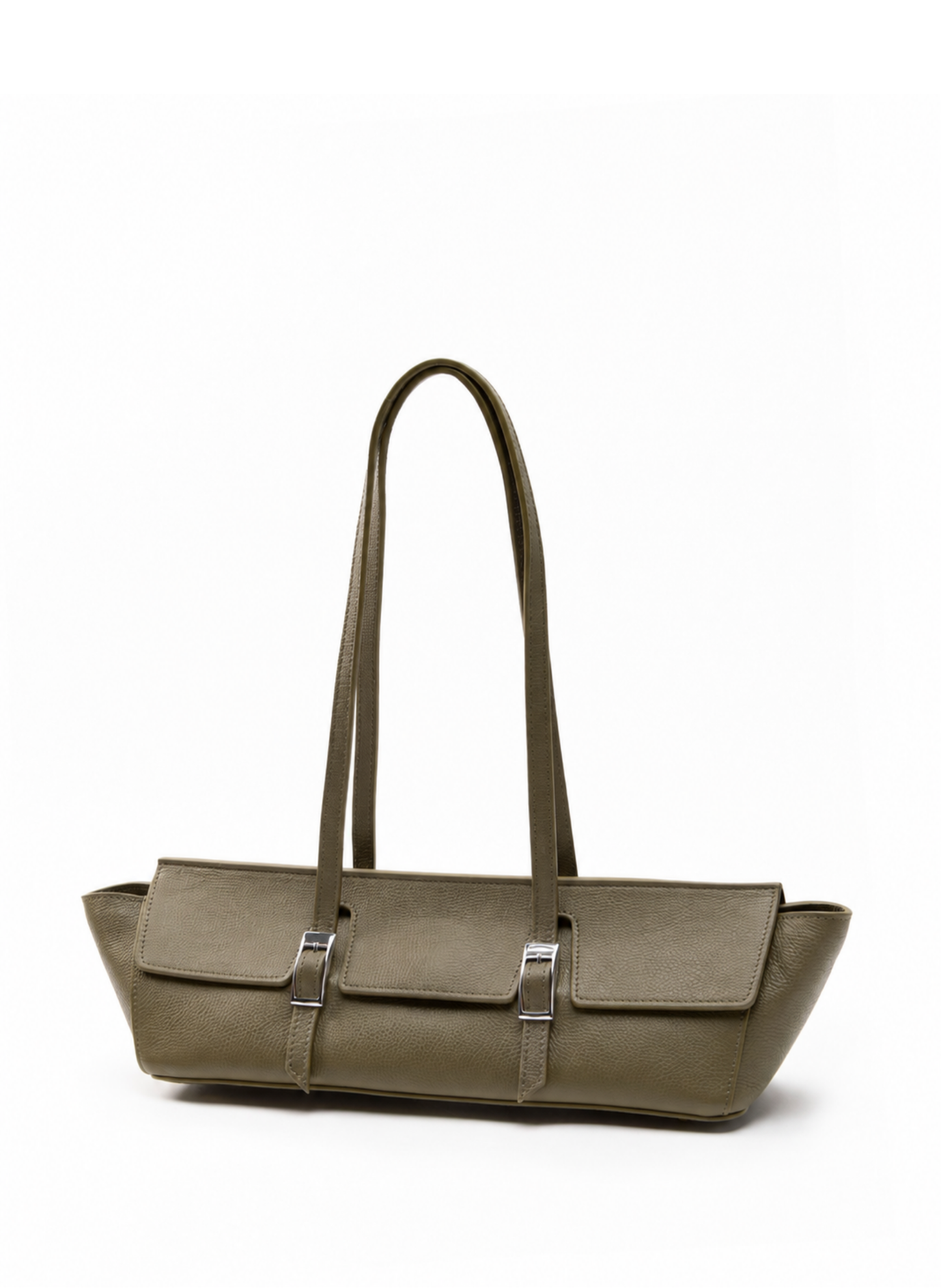 Le Bateau Pebbled Leather Khaki - Silver