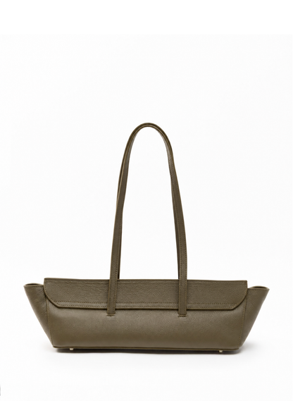 Le Bateau Pebbled Leather Khaki - Silver