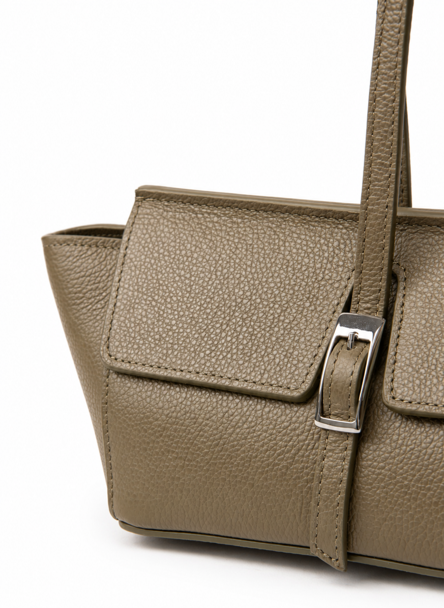 Le Bateau Pebbled Leather Khaki - Silver