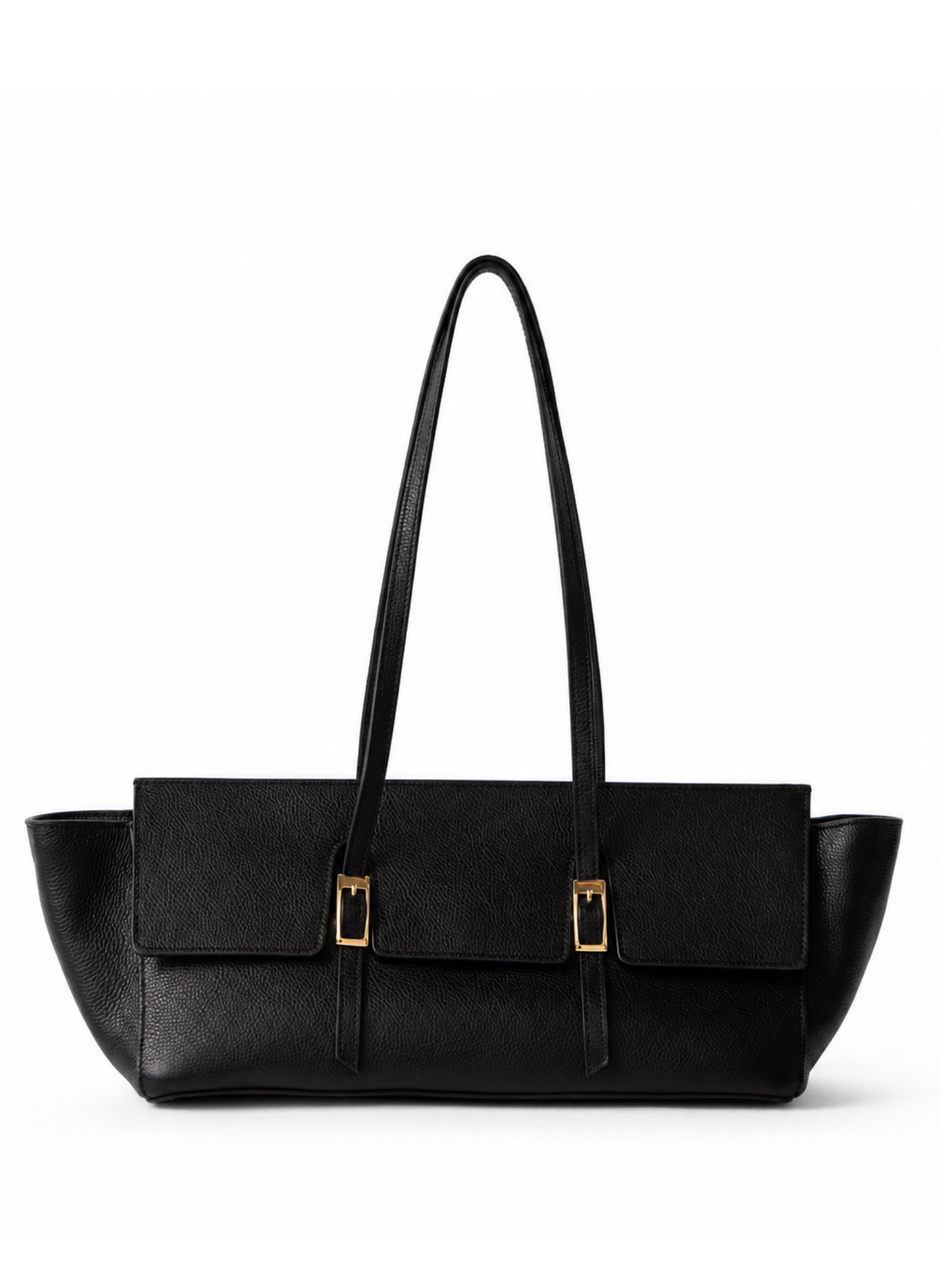 Le Bateau Large Pebbled Leather Black