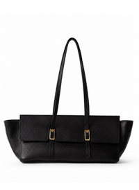 Le Bateau Large Pebbled Leather Black