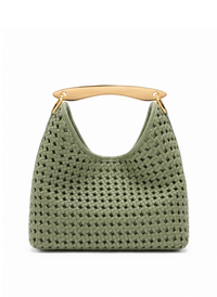 Boomerang Woven Leather Dusty Green