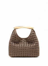 Small Boomerang Woven Leather Rock