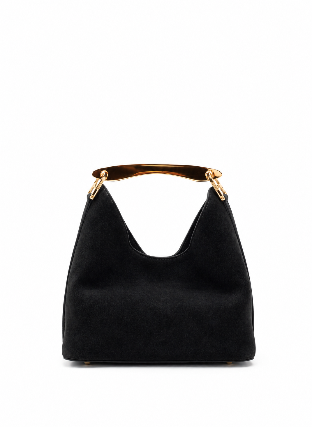 Small Boomerang Suede Black - Gold