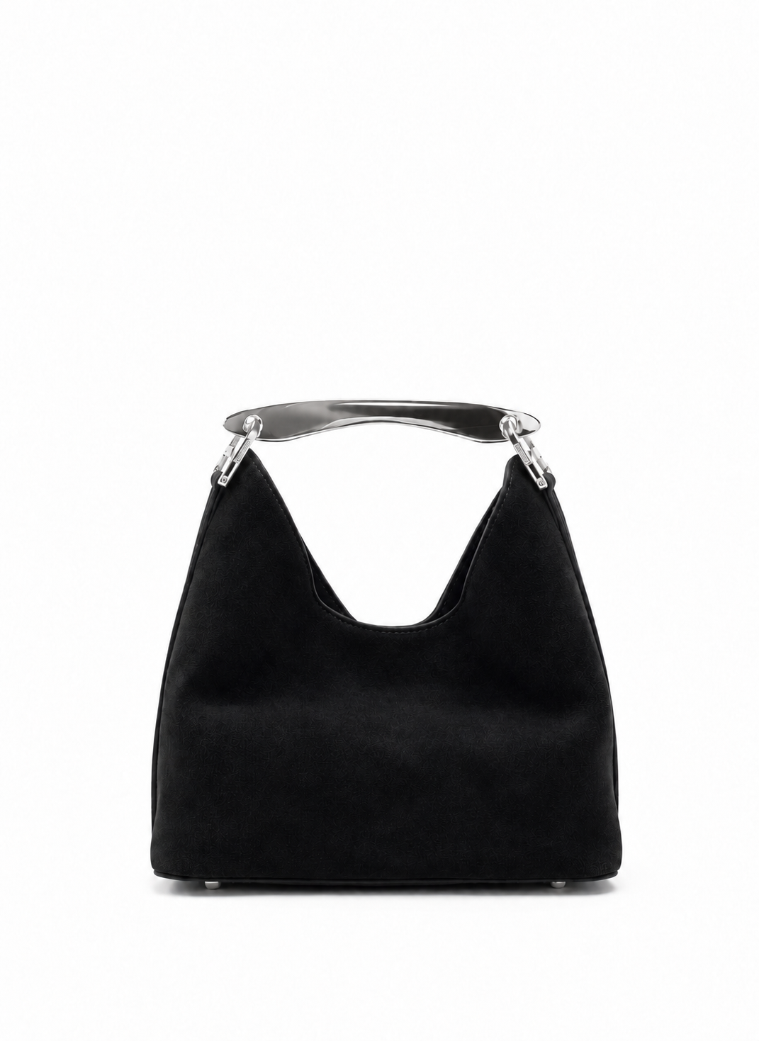Small Boomerang Suede Black - Silver